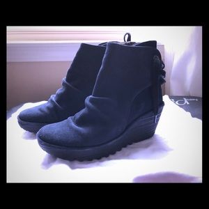 Fly London Yama booties dark blue